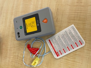 AED trainer close-up